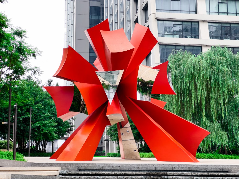 重慶來福士廣場不銹鋼雕塑