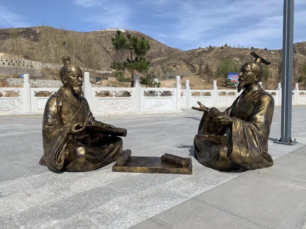 陜西岐山人物仿銅雕塑
