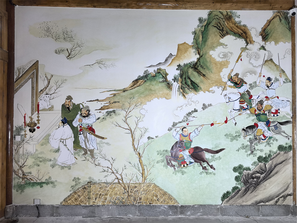 湖北安化茶馬古道墻繪浮雕